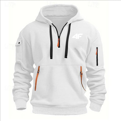 Sweat à capuche épais d'hiver pour homme – Coupe ample, imprimé, streetwear sportif