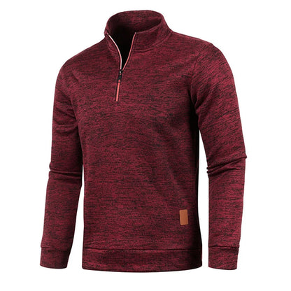 WHWR Men’s Long Turtleneck Zip Pullover Hoodie – Casual Spring & Autumn Sweatshirt