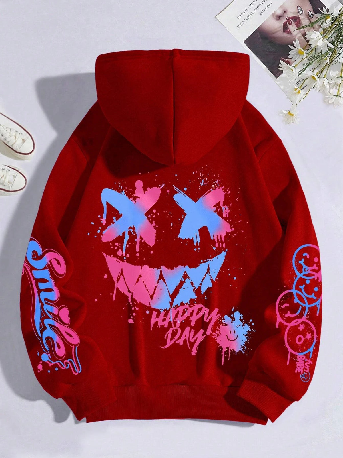 Women’s Fleece Pullover Hoodie – Warm Winter Casual Print Hooded Sweatshirt S-XXL