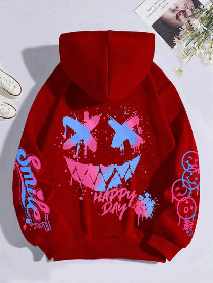 Women’s Fleece Pullover Hoodie – Warm Winter Casual Print Hooded Sweatshirt S-XXL