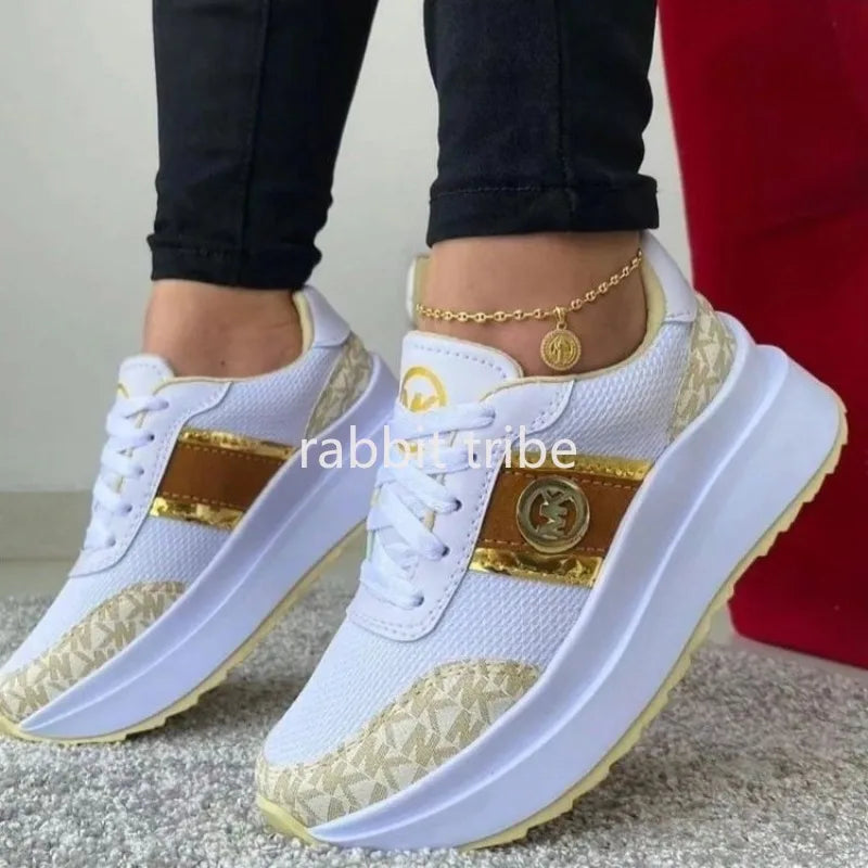Loom & Soul Women’s Color Block Sneakers – Lightweight Vulcanized Casual Shoes