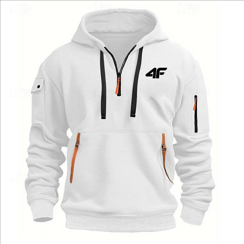 Sweat à capuche épais d'hiver pour homme – Coupe ample, imprimé, streetwear sportif
