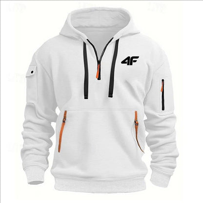 Sweat à capuche épais d'hiver pour homme – Coupe ample, imprimé, streetwear sportif