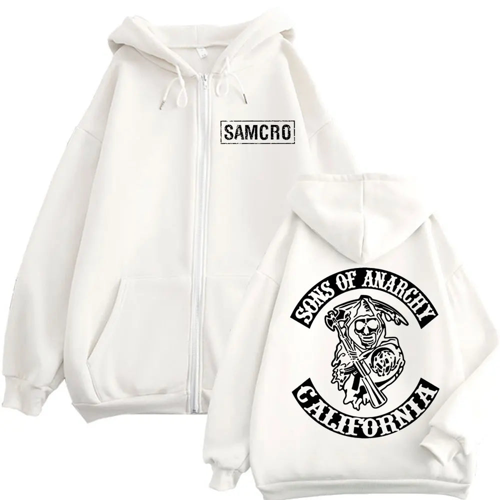 Anime Graphic Zip Hoodie – Oversized Fleece Streetwear for Men & Women