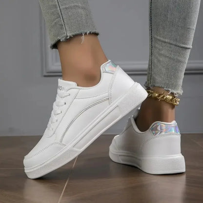 Zapatillas deportivas MAEDEF™ impermeables de PU para mujer – Zapatos ligeros con cordones para caminar