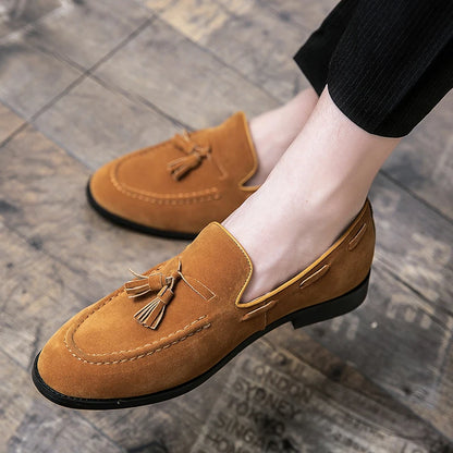 HAJERO™ SoftStep Mocassins en Faux Daim – Chaussures Décontractées à Enfiler pour Hommes | Mocassins Confortables et Respirants avec Massage pour le Bureau et le Quotidien