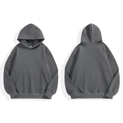 Sweat à capuche épais en molleton pour homme – Coton épais à enfiler, décontracté, style streetwear