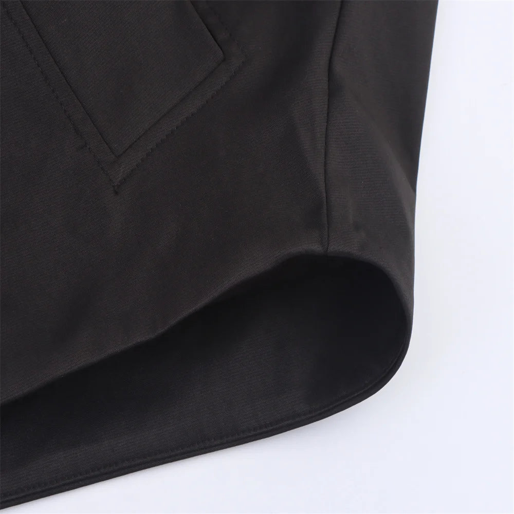 Veste à revers et capuche EleganceEase™ – Style automnal intemporel, confiance sans effort