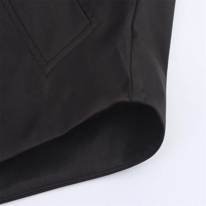 Veste à revers et capuche EleganceEase™ – Style automnal intemporel, confiance sans effort