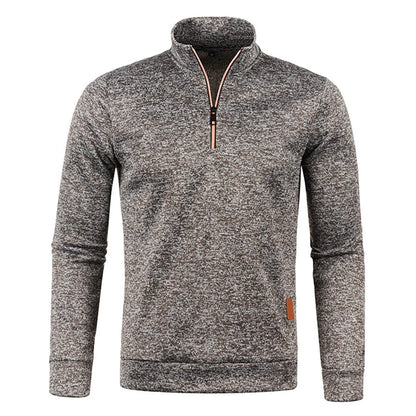 WHWR Men’s Long Turtleneck Zip Pullover Hoodie – Casual Spring & Autumn Sweatshirt