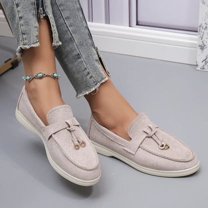 Mocassins en coton à enfiler pour femmes – Ballerines légères et décontractées pour le quotidien