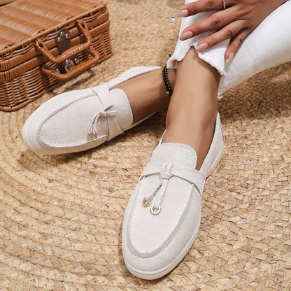Mocassins en coton à enfiler pour femmes – Ballerines légères et décontractées pour le quotidien