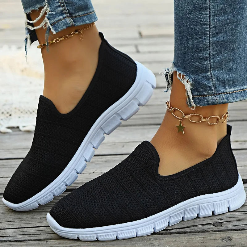 AirFlex Slip-On Sneakers – Women’s Lightweight Mesh Comfort Shoes | Breathable Casual Footwear for Everyday Wear