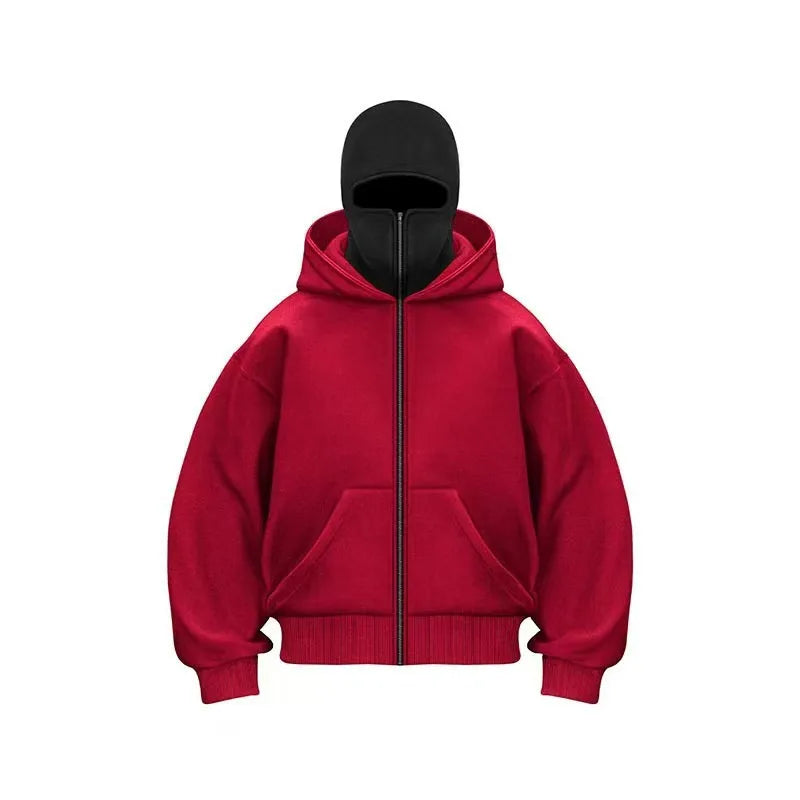 Sweat à Capuche Zippé Homme Automne Hiver – Veste Décontractée Chaude Streetwear