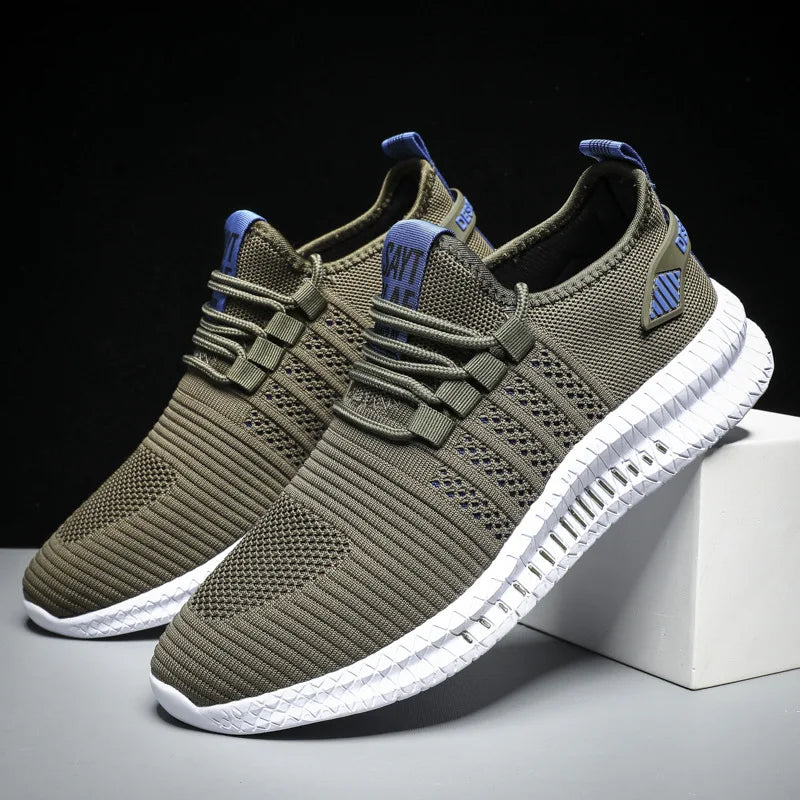 Men’s Flyknit Sneakers – Lightweight Breathable Casual Walking Shoes
