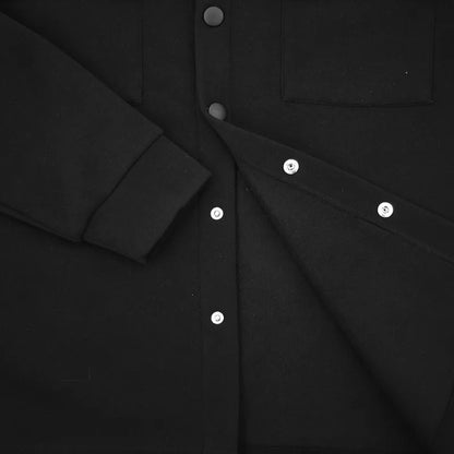 Loom & Soul Men’s Winter Fleece Lapel Jacket – Slim Fit Single-Breasted Coat