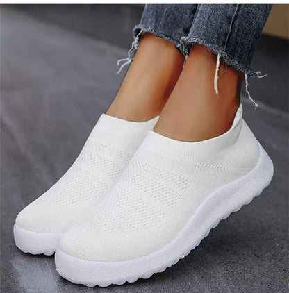 ZJEGA™ 2024 Baskets de course respirantes à enfiler pour femmes – Chaussures de sport légères à ajustement chaussette
