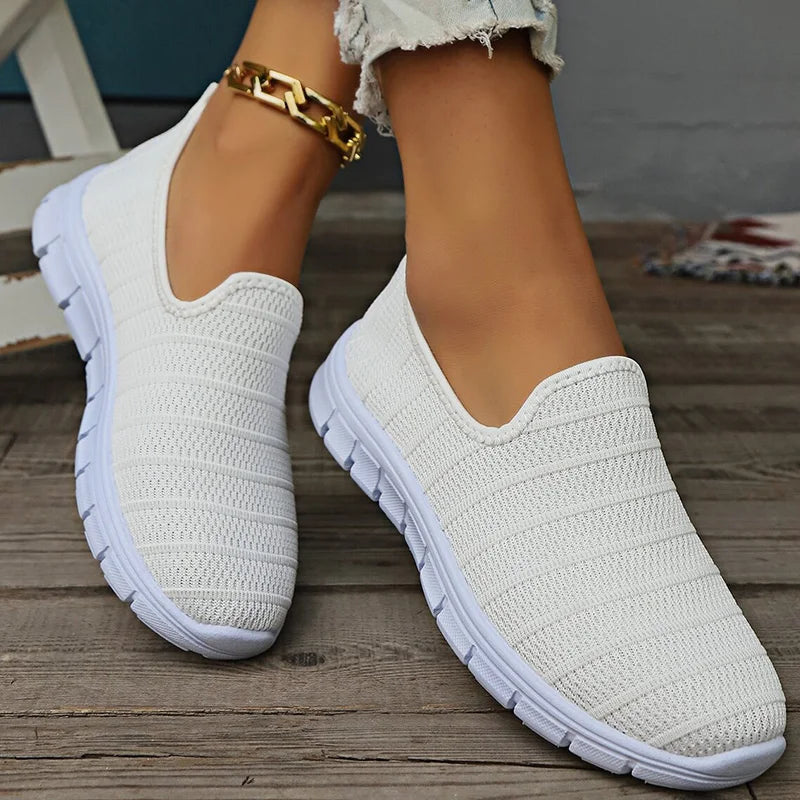 AirFlex Slip-On Sneakers – Women’s Lightweight Mesh Comfort Shoes | Breathable Casual Footwear for Everyday Wear