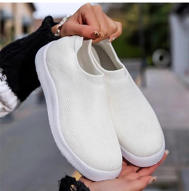 ZJEGA™ 2024 Baskets de course respirantes à enfiler pour femmes – Chaussures de sport légères à ajustement chaussette