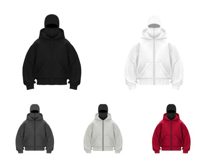 Sweat à Capuche Zippé Homme Automne Hiver – Veste Décontractée Chaude Streetwear