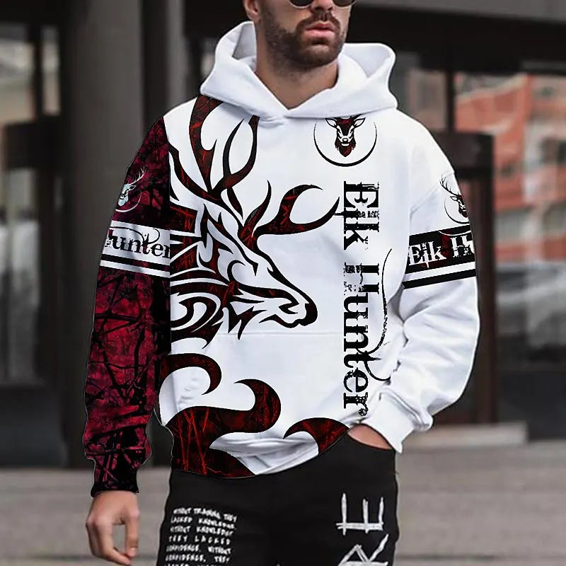 Sweat à capuche graphique dragon 3D pour homme – Sweat-shirt léger streetwear