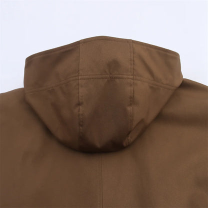 Veste à revers et capuche EleganceEase™ – Style automnal intemporel, confiance sans effort