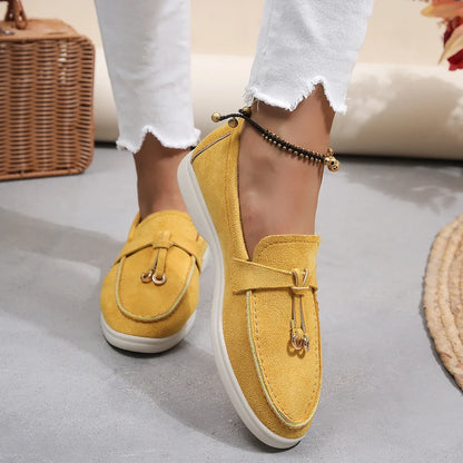 Mocassins en coton à enfiler pour femmes – Ballerines légères et décontractées pour le quotidien