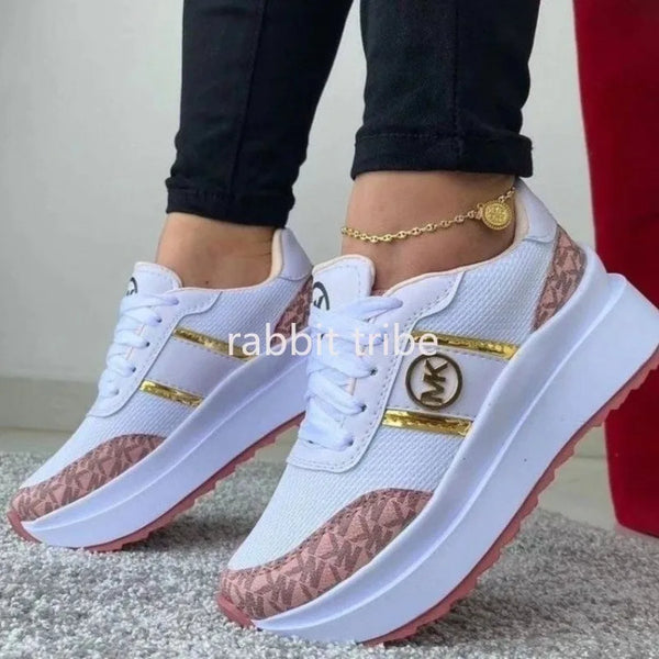 Loom & Soul Women’s Color Block Sneakers – Lightweight Vulcanized Casual Shoes