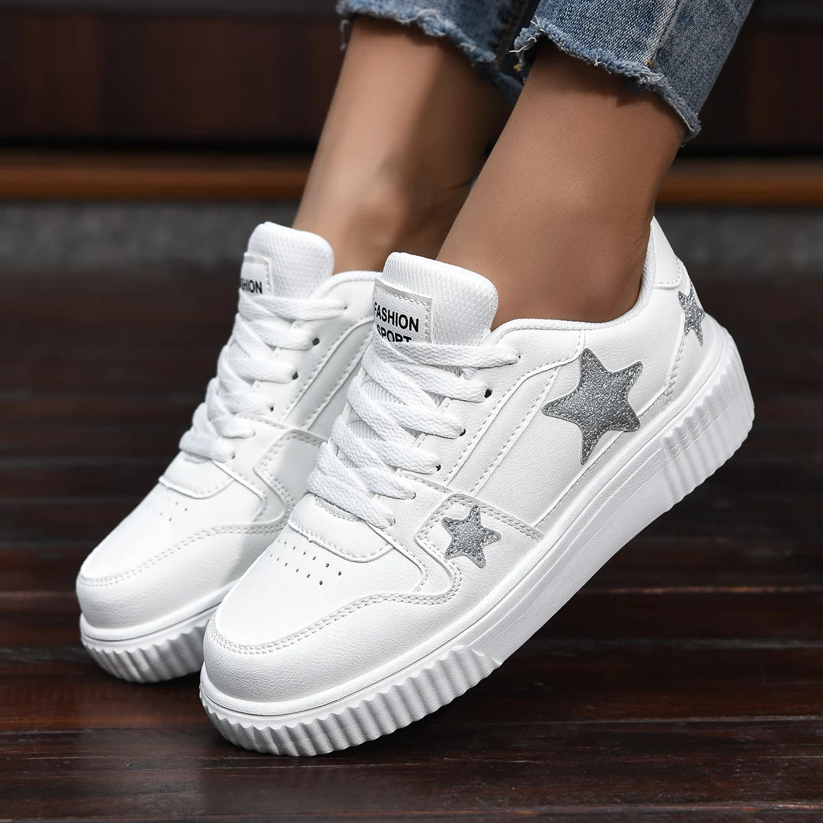 Loom & Soul YRZL Unisex Sports Sneakers – Breathable Thick Sole Comfort