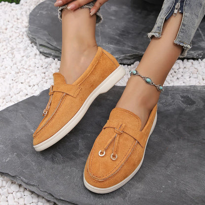 Mocassins en coton à enfiler pour femmes – Ballerines légères et décontractées pour le quotidien