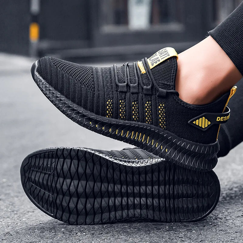 Men’s Flyknit Sneakers – Lightweight Breathable Casual Walking Shoes