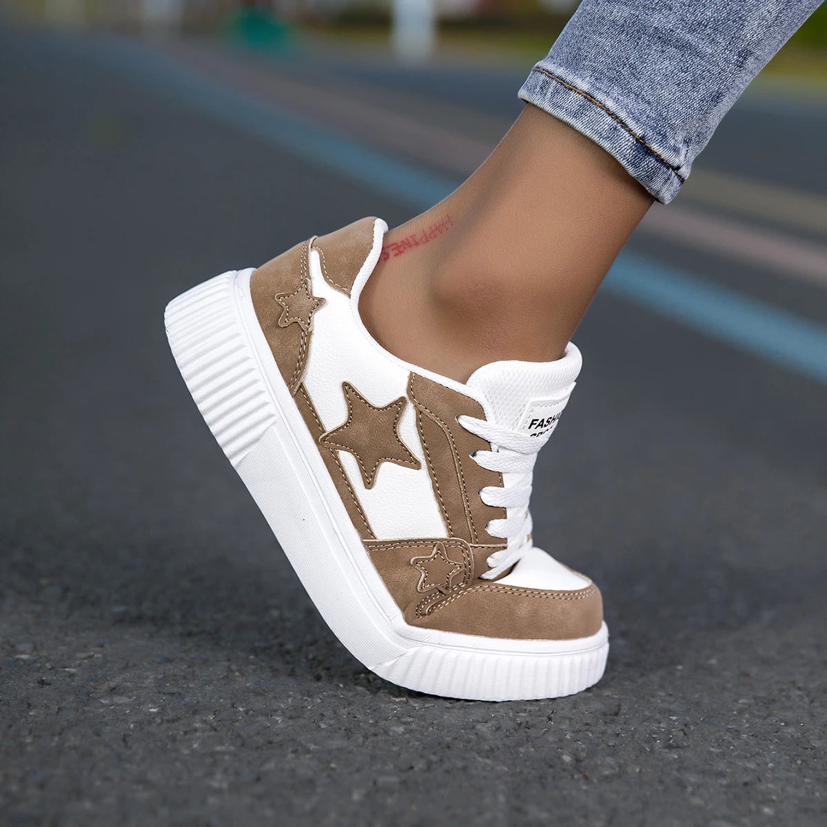 Loom & Soul YRZL Unisex Sports Sneakers – Breathable Thick Sole Comfort