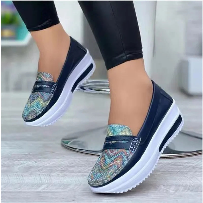 Mocassins compensés à plateforme pour femme YEAE™ – Baskets décontractées légères