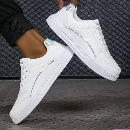 Zapatillas deportivas MAEDEF™ impermeables de PU para mujer – Zapatos ligeros con cordones para caminar