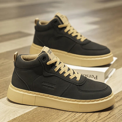 Loom & Soul Men’s Mid-Top Skate Sneakers – 2025 Breathable Casual Shoes