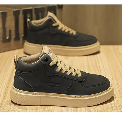 Loom & Soul Men’s Mid-Top Skate Sneakers – 2025 Breathable Casual Shoes