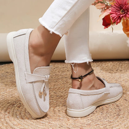 Mocassins en coton à enfiler pour femmes – Ballerines légères et décontractées pour le quotidien