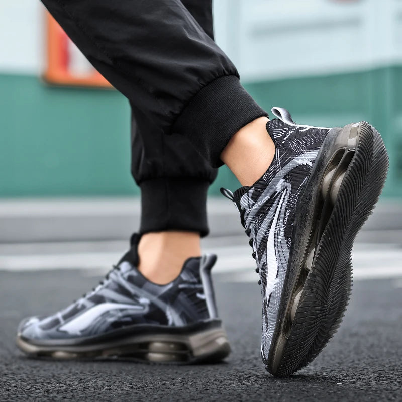 Baskets respirantes en maille AEROMAX™ 6069 pour hommes | Baskets patchwork légères pour tenues décontractées et sportives