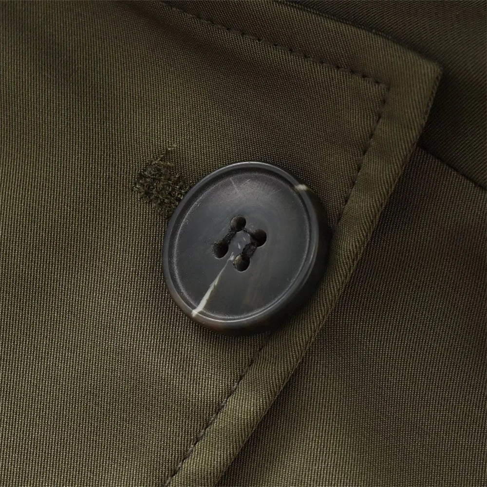 Veste à revers et capuche EleganceEase™ – Style automnal intemporel, confiance sans effort