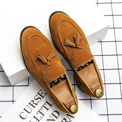HAJERO™ SoftStep Mocassins en Faux Daim – Chaussures Décontractées à Enfiler pour Hommes | Mocassins Confortables et Respirants avec Massage pour le Bureau et le Quotidien