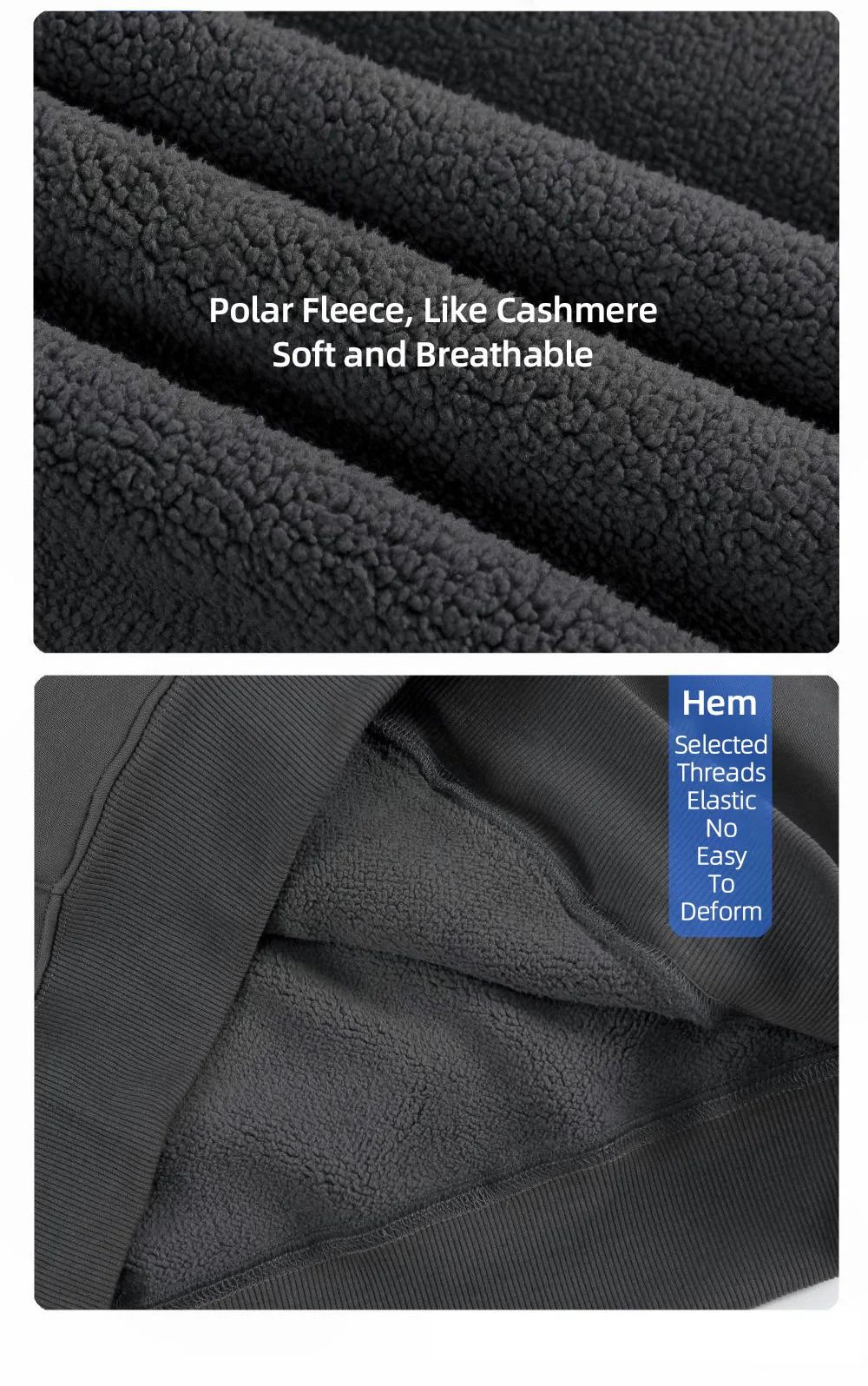 Sweat à capuche épais en molleton pour homme – Coton épais à enfiler, décontracté, style streetwear