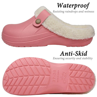 Asgard™ Women’s Waterproof Fur Slippers – Warm & Non-Slip