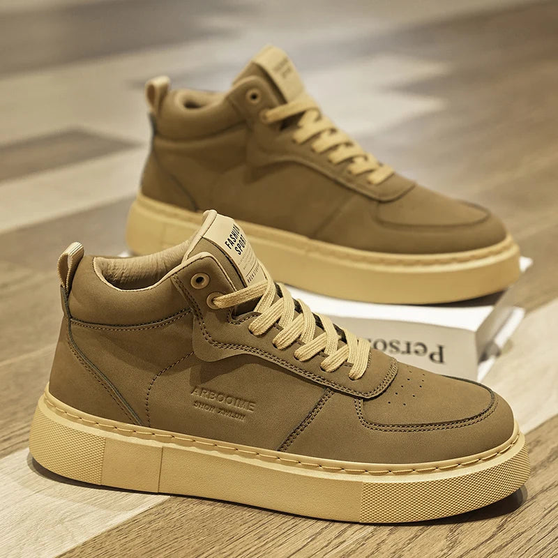 Loom & Soul Men’s Mid-Top Skate Sneakers – 2025 Breathable Casual Shoes