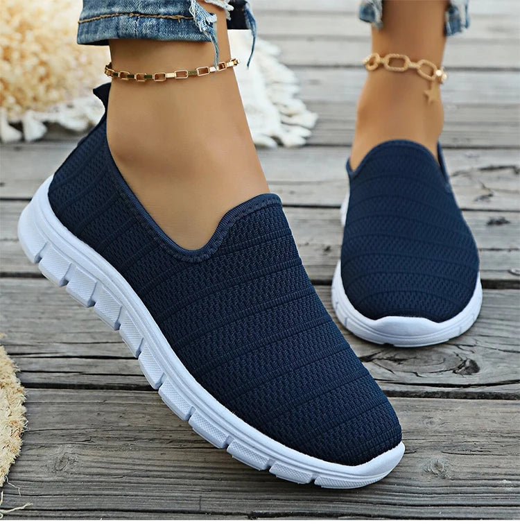 AirFlex Slip-On Sneakers – Women’s Lightweight Mesh Comfort Shoes | Breathable Casual Footwear for Everyday Wear