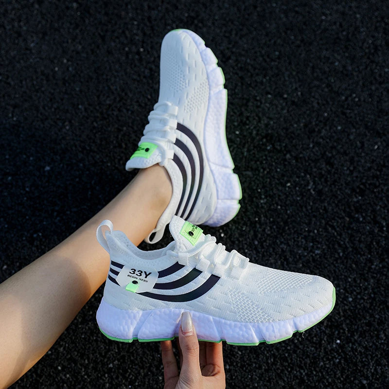 Men’s Lace-Up Mesh Sneakers – Lightweight Breathable Casual Walking Shoes