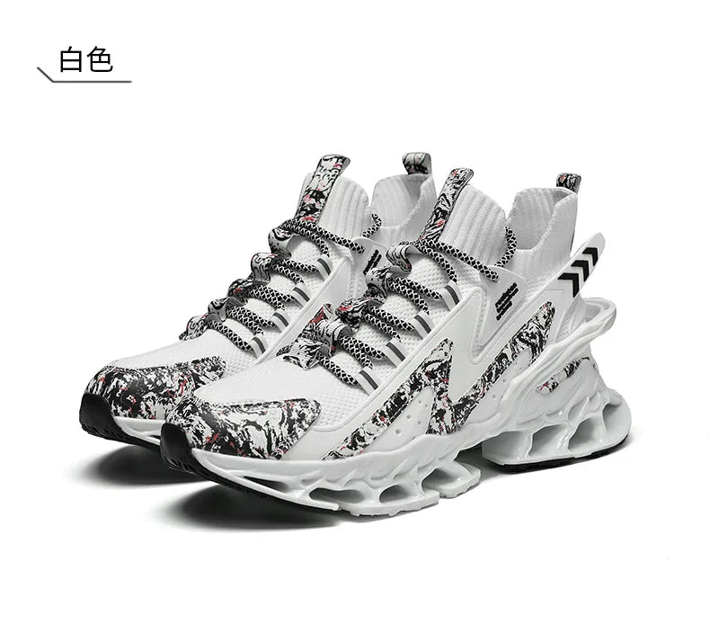 Men’s Breathable Flyknit Sneakers – Casual Trainers, Lightweight Walking Shoes
