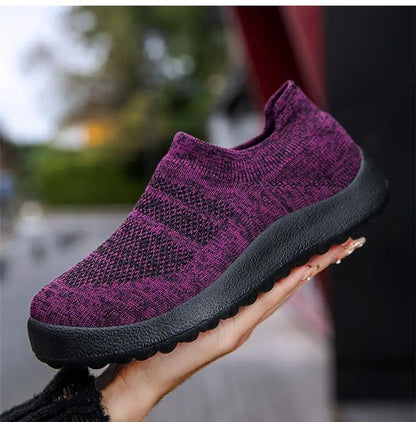 ZJEGA™ 2024 Baskets de course respirantes à enfiler pour femmes – Chaussures de sport légères à ajustement chaussette
