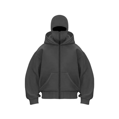 Sweat à Capuche Zippé Homme Automne Hiver – Veste Décontractée Chaude Streetwear