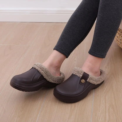 Asgard™ Women’s Waterproof Fur Slippers – Warm & Non-Slip
