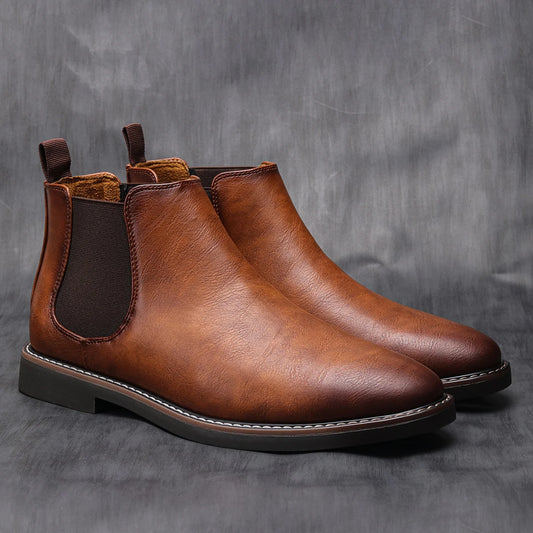 Loom & Soul Men’s Retro Chelsea Boots – Classic Slip-On British Style Boots